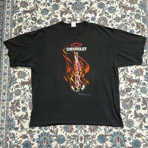 Vintage 90s Gildan Black Racing Graphic Tee